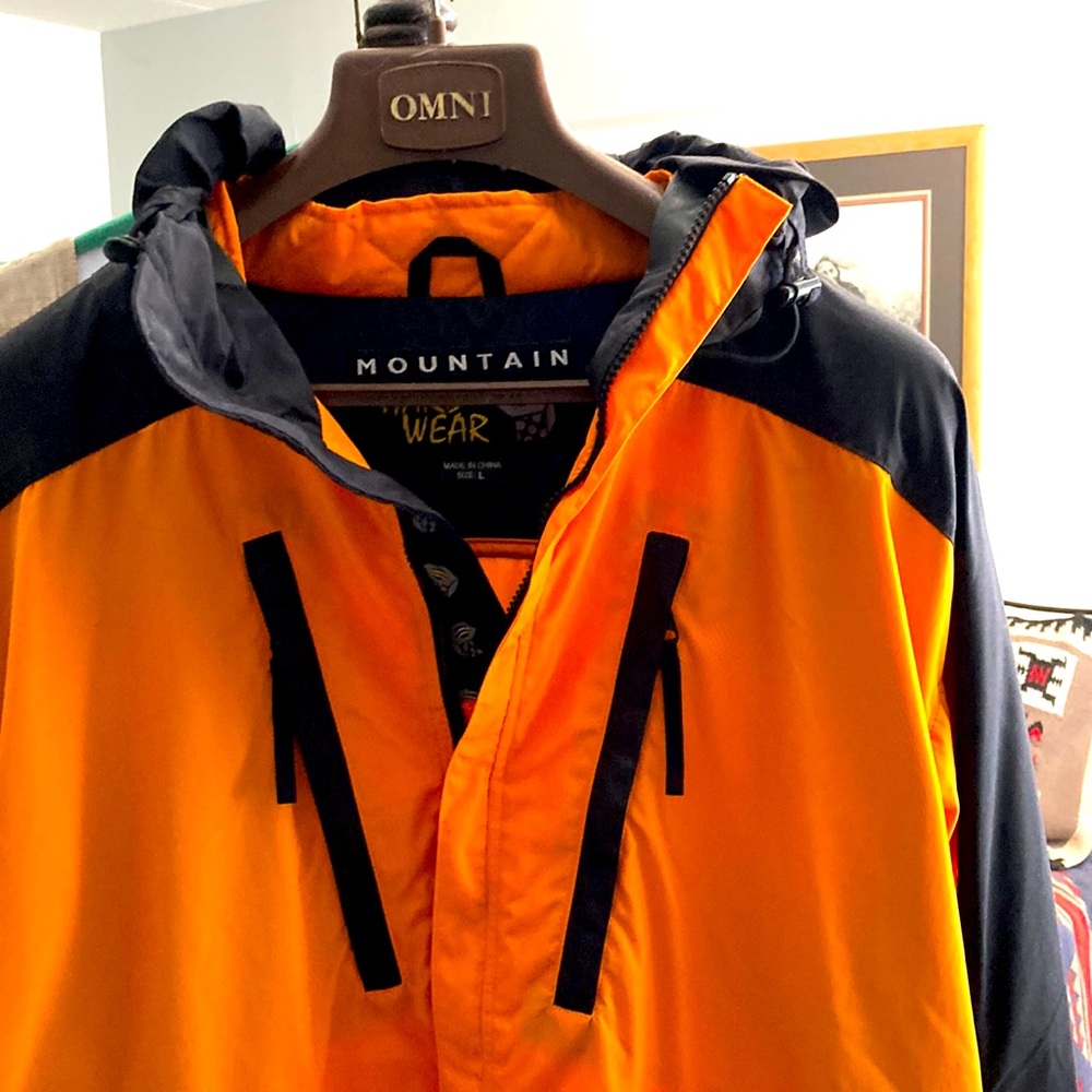 Shell jacket with hood. Mountain hard ware.